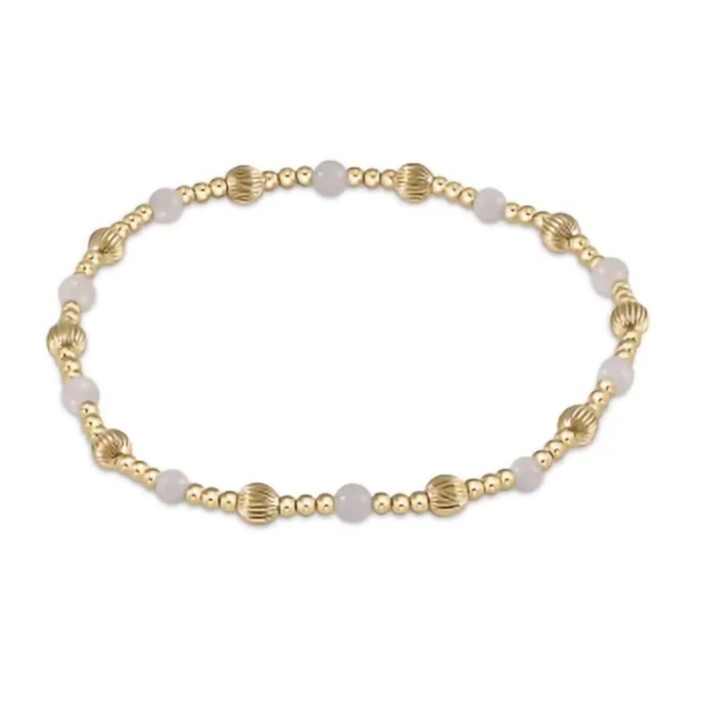 NWT Enewton Dignity Sincerity Pattern 4mm Bead Bracelet Moonstone